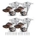 thumbnail image 1 of 4pcs，Small Swivel Casters，1"，Furniture Casters With Plate Brake, 1 of 5