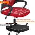 thumbnail image 3 of Renwick Adjustable Mesh Swivel Office Chair with Armrest, Set of 2, Red, 3 of 10