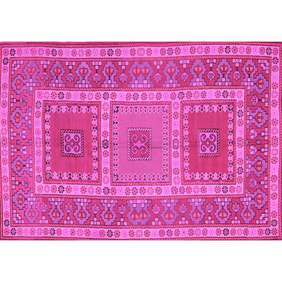 Ahgly Company Indoor Rectangle Persian Pink Traditional Area Rugs, 5' x 7'