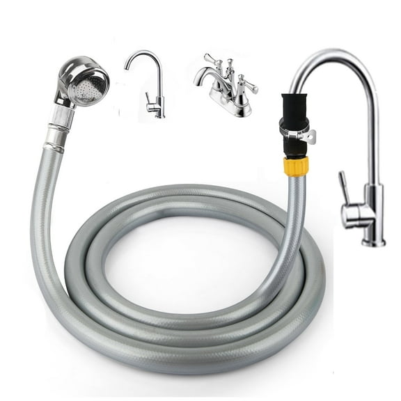 Dog Bath Shower Attachment for Shower Head：Slip-On Tub Faucet Hose and Sprayer,Fits 1.5”Sprayer 87 in