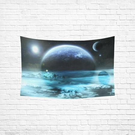 YKCG Home Decoration Pale Alien World Wall Hanging Tapestry 90 x 60 Inches