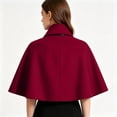 thumbnail image 3 of LEKWK Victorian Gothic Short Cape Women Renaissance Medieval Steampunk High Collar Capelet Tie Front Halloween Cosplay Themed Party Fancy Dress, 3 of 5