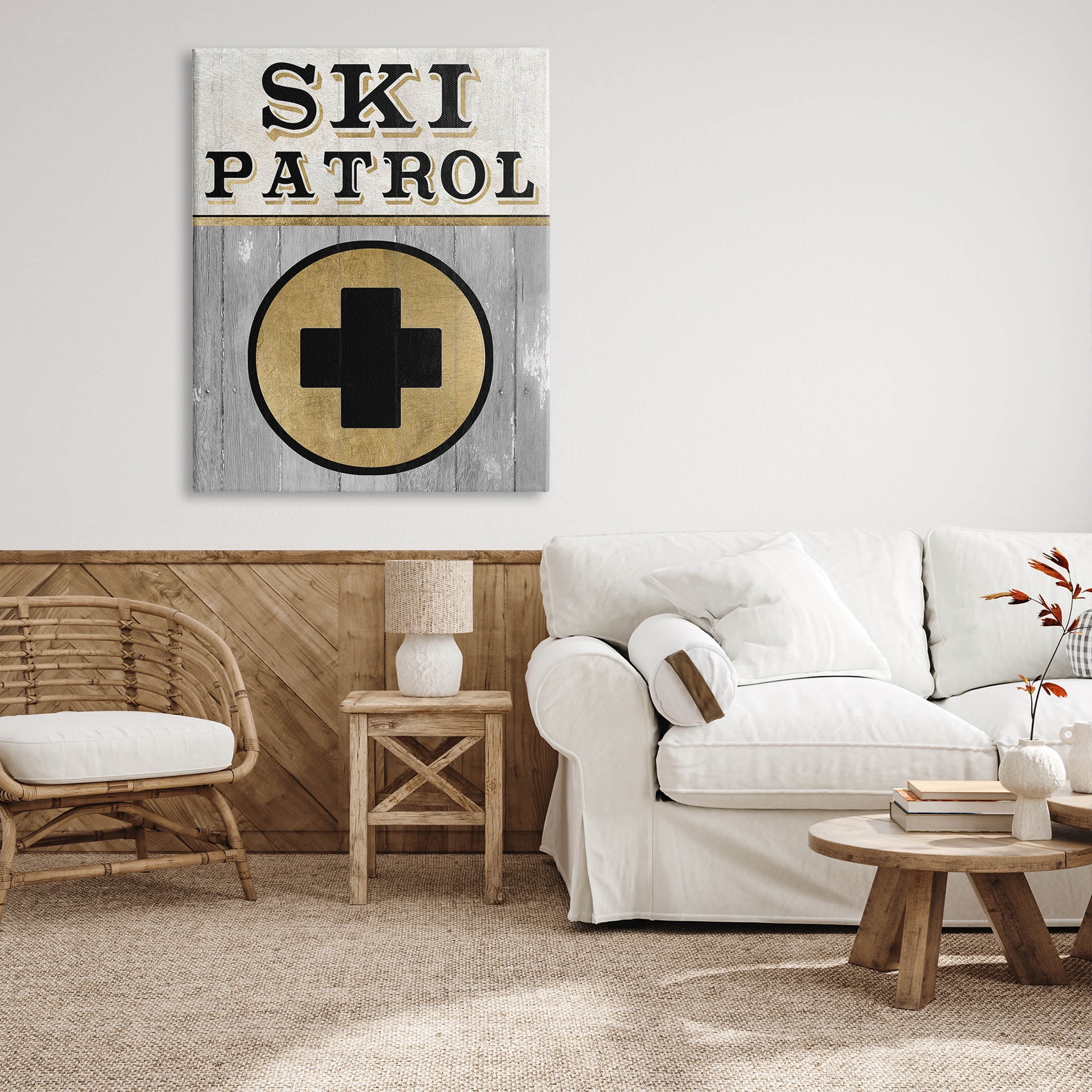 Stupell Industries Ski Patrol Medical Skiing Graphic Art Gallery Wrapped Canvas Print Wall Art, Design by Livi Finn