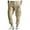Beige, variant on Kureaily Mens Cotton Yoga Pants Elastic Waist Trousers Casual Summer Beach Cargo Pants