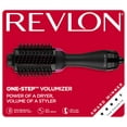 thumbnail image 3 of Revlon RVDR5222F One-Step Volumizer and Ionic Hair Dryer with Advanced Tourmaline Ionic Technology, Hot Air Brush, Less Frizz, Multiple Heat Settings, Black, 3 of 8