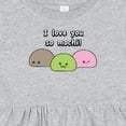 thumbnail image 4 of Inktastic I Love You So Mochi Girls Baby Dress, 4 of 5