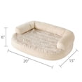 thumbnail image 2 of Vibrant Life Extra Small Round Corner Sofa Style Dog Bed, Tan, 15" x 20", 2 of 6