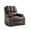 Coffee, variant on Recliner Chair for Adults, PU Leather Manual Recliner Chair with Overstuffed Arms and Back, Single Sofa with Cup Holders and Side Pockets, Grey