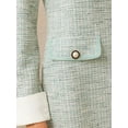 thumbnail image 4 of DARING DIVA Long Sleeve Tweed Dress S Cyan Blue, 4 of 7