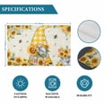thumbnail image 6 of Sunflower Gnomes Placemats Set of 4, Yellow Sunflower Vintage Leaves Bee Placemats for Dining Table, Place Mats for Kitchen Tabletop, Waterproof Wipeable Dining Table Mats Set, 6 of 9