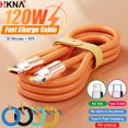 thumbnail image 2 of Cable USB de carga súper rápida de 120W 6A para iPhone, Xiaomi, Huawei, Samsung, Cable de línea de datos de cargador tipo C de carga rápida de silicona líquida Dengxun unisex, 2 of 2