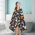 thumbnail image 6 of Colorful Mushroom Mixed Black Pattern Hooded Bath Towel，60"x35" for Ages 3 To 12 Kids, Quick Dry Lightweight Soft Microfiber Hood Beach Towel Cover Up for Kids, 6 of 7