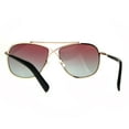 thumbnail image 4 of Rectangular Pilots Luxury Fashion Metal Rim Gradient Sunglasses Gold Pink Blue, 4 of 4