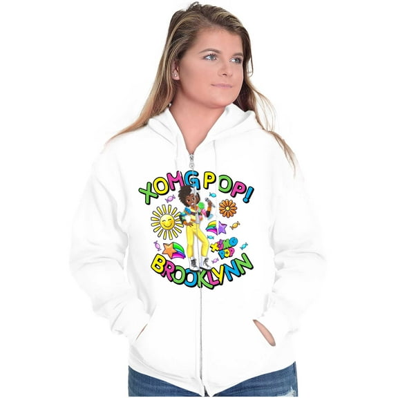 XOMG POP Brooklynn Star Power Cartoon Women Plus Size Zipper Hoodie Brisco Brands 2X