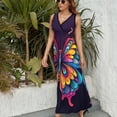 thumbnail image 3 of Watercolor Butterfly Vestido Sin Mangas Para Mujer, Traje De, Ropa De Cumpleaños, Verano, 3 of 5
