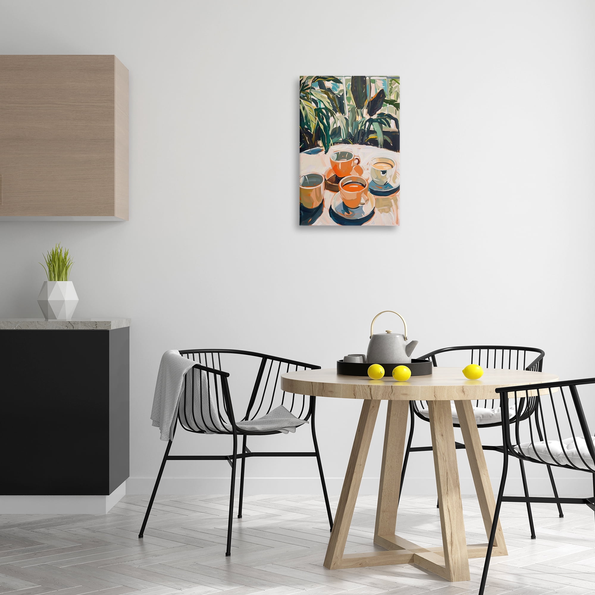Stupell Industries Coffee Time Among Plants Food & Beverage Painting Wrapped Canvas Art Print Wall Art, 16 x 24