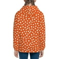 thumbnail image 6 of Naloa Dots On Orange Background Teenage Zipper Hoodie, Long Sleeve Zip Up Hoodies Casual Jackets Tops for 7-12 Years-Small, 6 of 6