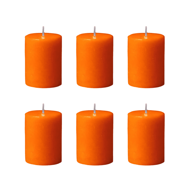 VELAS DECORATIVAS de Parafina y Cera de Abeja Sin Fragancia - 6 piezas