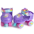thumbnail image 1 of Patines SULIFEEL para niños ajustables con forma de unicornio cuádruple, color morado, 1 of 7