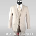 thumbnail image 3 of Boys Slim Suit in Khaki Tan Five Piece Outfit, 3 of 5