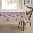 thumbnail image 5 of Serafina Home Valentine Vinyl Flannel Backed Tablecloth for Dining Room Kitchen Table Decor: Valentine's Day Candy Hearts Themed Designs 52" x 52", 5 of 8