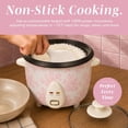 thumbnail image 7 of COOK WITH COLOR Rice Cooker, 6-Cup with Tempered Glass Lid, Floral Pink, 7 of 7