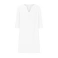 thumbnail image 4 of Kayannuo Dresses for Women V-Neck Long Sleeve Solid Short Ladies Summer Dress Sale Dress For Womens Casual Solid Color Dress V Neck Long Sleeve Dresses With Button, 4 of 6