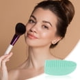 thumbnail image 2 of Unique Bargains 1 Pc Semi-oval Makeup Brush Cleaner Green, 2 of 6