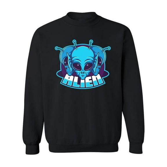 Alien Mascot Graphic Sweatshirt Men -Image by Shutterstock, Male XX-Large