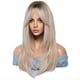 thumbnail image 2 of Peluca de SimulacióN Europea y de 64 Cm, Cabello Femenino, Conjunto de Cabeza con Raya Central, Conjunto de Cabello para Mujer, Peluca de Cabeza,B, 2 of 10