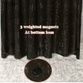 thumbnail image 5 of Shower Curtain Liner 3D Semi Transparent Heavy 8G Thick PEVA Waterproof Plastic Metal Grommets and Weighted Magnets 70 x 72 inches with Hooks Geometric Black, 5 of 8