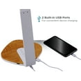 thumbnail image 2 of BLACK+DECKER LED Desk Lamp with Wood Grain Base, 7W, White (VLED1818-BD), 2 of 11