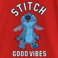 thumbnail image 2 of Girl's Lilo & Stitch Good Vibes Happy Stitch  Graphic Tee Red X Large, 2 of 5