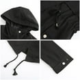 thumbnail image 4 of Vedolay Rain Jacket Outdoor Hooded Windbreaker Adjustable Drawstring Black,3XL, 4 of 5