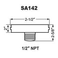 thumbnail image 6 of Interstate Pneumatics SA142 Compressor Air Intake Filter Rep 1/2" MPT Paper Cartridge Metal Silencer- SA142, 6 of 6