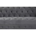 thumbnail image 5 of RN Furnishings Chesterfield  89" Button Tufted Velvet Fabric Sofa-Gray, 5 of 5