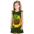 thumbnail image 1 of Fotbe Sunflower Vestido de Dormir para Niñas de 3 a 10 Años, Mangas Cortas, Estilo Princesa, Pijama Camisón con Mangas Voladas-XX-Large, 1 of 6