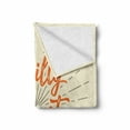 thumbnail image 2 of Saying Soft Flannel Fleece Throw Blanket, Be Silly Honest and Kinds Inspirational Phrase Grunge Letters Retro, Cozy Plush for Indoor and Outdoor Use, 70" x 90", Dark Orange Taupe, by Ambesonne, 2 of 6