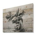 thumbnail image 2 of Designart 'Black and White Still Life Of Flowers In A Vase' Traditional Print on Natural Pine Wood, 2 of 5