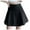 Black, variant on JNGSA Women's Casual Solid Color High Waist Pleated A-Line Uniform Mini Skirt Cute Short Skirts