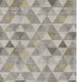thumbnail image 3 of HomeRoots 651251 3 x 5 ft. Taupe Gold & Ivory Geometric Washable Machine Made Rectangle Area Rug with UV Protection, 3 of 9