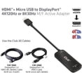 thumbnail image 5 of 4K 120Hz or 8k30Hz HDMI to DisplayPort Video Adapter w/USB Power - HDMI 2.1 (Male) to DP 1.4 (Female) Active Monitor Converter (CAC-1335), 5 of 9