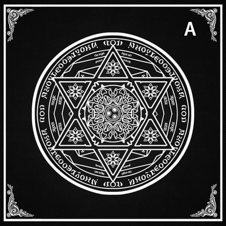 

(Pattern A) 1pc Tarot Tablecloth Divination Tarot Card Pad Pendulum Magic Pentacle Runes Cloth