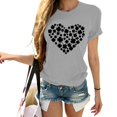 thumbnail image 2 of Pxiakgy Vente Chaude! T-Shirt Trèfle de la Saint-Patrick pour Femmes Chanceux Irlandais Manches Courtes T-Shirt Graphique Trèfle Mode Décontractée Imprimé Amour Col Rond Manches Courtes T-Shirt, 2 of 4