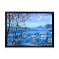 thumbnail image 3 of Designart Village Cottage d'Hiver à Noël Cabane & Lodge Art Mural Encadré, 3 of 4