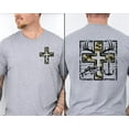 thumbnail image 2 of Christian Hunting T-Shirt – Camouflage Cross Deer Hunter & Fishing Graphic Tee, Jesus Faith Outdoor Shirt for Men, Christian Fisherman & Hunter Dad Gift, 2 of 5