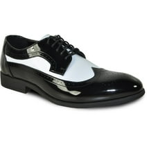 Vangelo Tab-3 Wing Tip Black & White Tuxedo Shoes Male Adult 11M