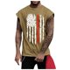 thumbnail image 1 of Summer Men's Solid Color Printed Sweat-absorbing Breathable Shoulder Expanding Sleeveless Vest L, 1 of 5