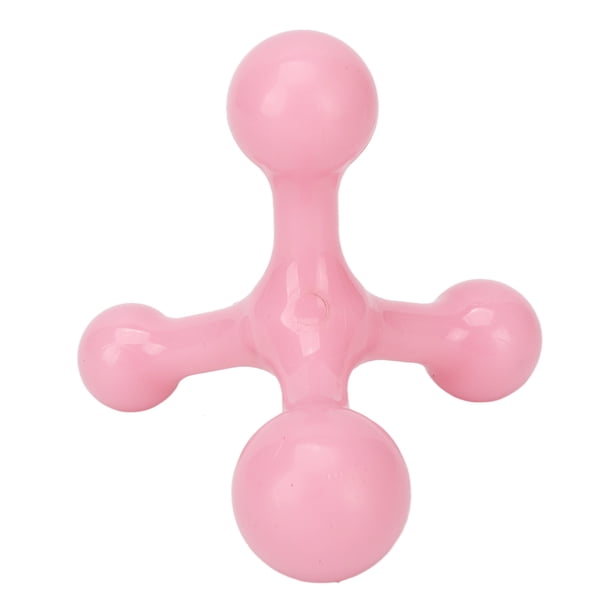 Masajeador De Mano De 4 Puntos, Herramienta De Masaje De Mano Con , Relajación Ergonómica, Color Rosa, Reduce El Dolor De Cintura
