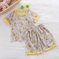 thumbnail image 2 of Summer 2Pcs Outfits Set – Toddler Girls Flower Short Sleeve T-Shirt + Pants, Great Gift Set Summer 2Pcs Gift Outfits Set Girls Summer Set 1-11 Years,8-9 Years, 2 of 3